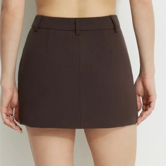 DYNAMITE Josefine Mini Skort Brown - Picture 2 of 4